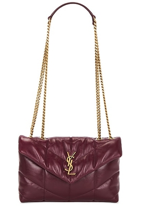 Saint Laurent Toy Puffer Bag in Dark Ruby - Burgundy. Size all.