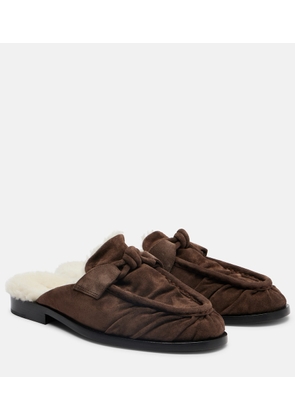 Bottega Veneta Astaire shearling-lined suede mules