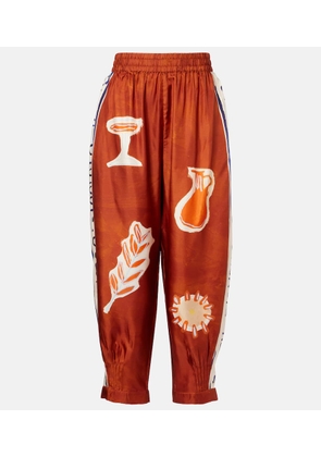 Alemais x LRNCE Soleil D'Amour silk tapered pants