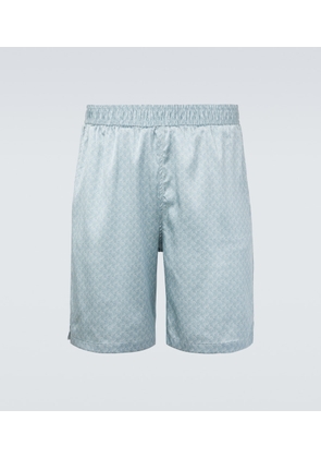 Frescobol Carioca Palma printed silk-blend shorts