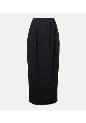 Posse Salma embroidered cotton maxi skirt