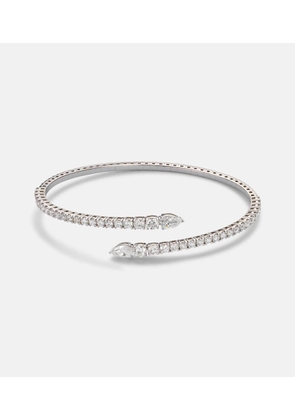 Bucherer Fine Jewellery Classics Twist 18kt white gold bangle with diamonds