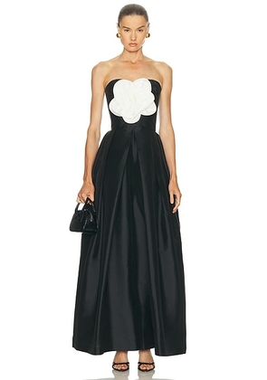 PatBO Taffeta Bloom Jumpsuit in Black - Black. Size 0 (also in 2).