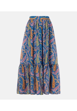 Etro Paisley cotton and silk maxi skirt