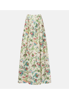 Etro Floral cotton maxi skirt