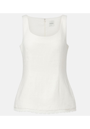 Posse Effi scalloped linen tank top