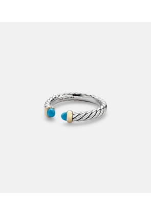 David Yurman Cable CollectiblesÂ® Petite Cable sterling silver ring with turquoises