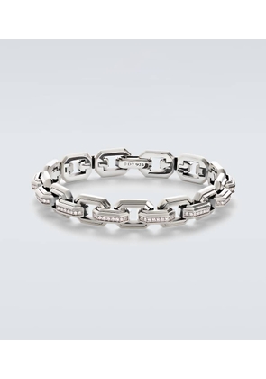 David Yurman 925 sterling silver chain bracelet with diamonds