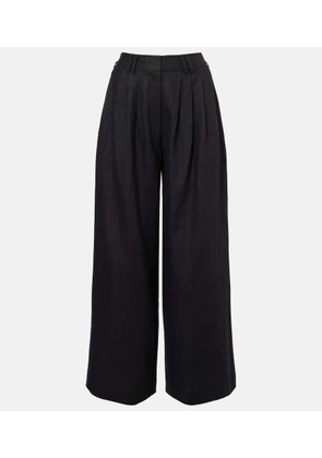 Posse Parker high-rise linen wide-leg pants