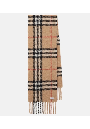 Burberry Burberry Check alpaca and wool-blend scarf