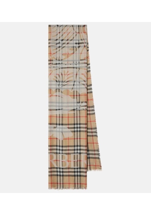 Burberry EKD Burberry Check wool and silk scarf