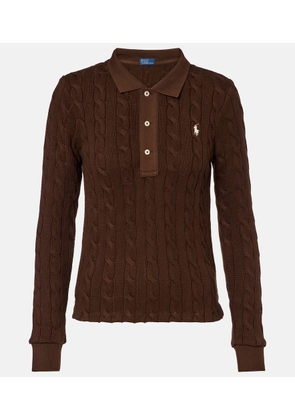Polo Ralph Lauren Cable-knit cotton polo sweater