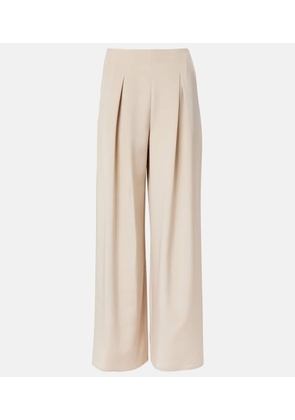 Max Mara Palude pleated silk-blend wide-leg pants