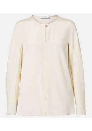 Max Mara Mitico silk-blend cady top