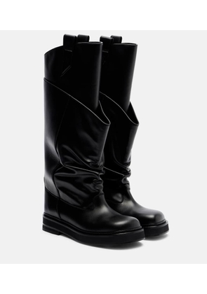 The Attico Passeggiata leather combat boots