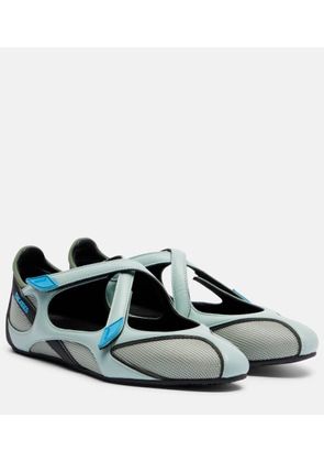 The Attico Floor 01 leather-trimmed ballet flats