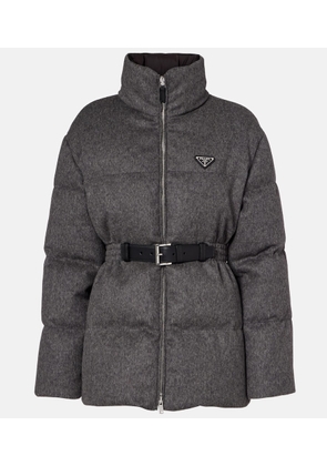 Prada Belted virgin wool down jacket