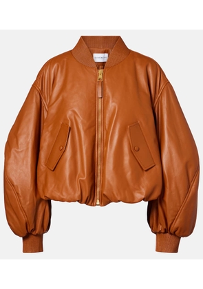 Givenchy Cocoon cropped leather bomber jacket