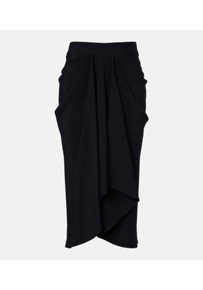 Givenchy Draped crepe cady midi skirt