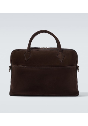 Metier Closer Slim suede briefcase