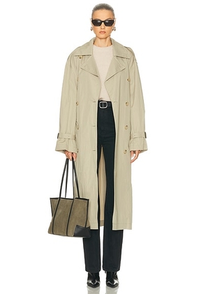 Toteme Crisp Summer Trench Coat in Clay - Beige. Size 38 (also in ).