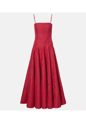 Emilia Wickstead Gracia pleated moire mikado bustier dress