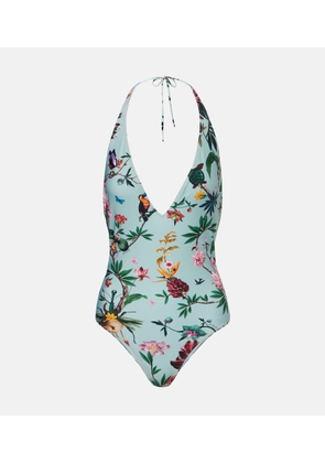 La DoubleJ Printed halterneck swimsuit