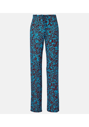 Dries Van Noten Printed wide-leg pants