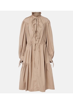 Dries Van Noten Ruffled cotton shirt dress