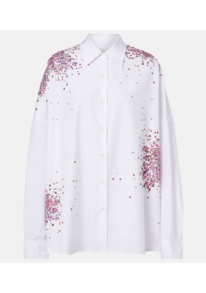 Dries Van Noten Oversized sequined cotton shirt