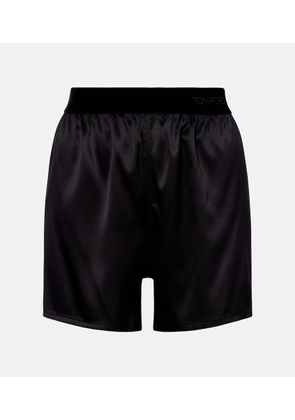 Tom Ford High-rise silk-blend satin shorts