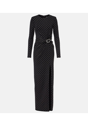 Roland Mouret Embellished gathered jersey gown