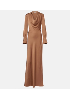 Simkhai Adelle draped satin gown