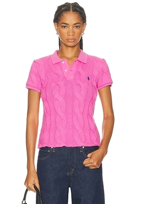 Polo Ralph Lauren Short Sleeve Polo Top in Dalia Pink - Pink. Size XL (also in ).