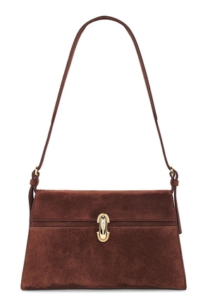 Savette Symmetry Shoulder Bag in Espresso - Chocolate. Size all.