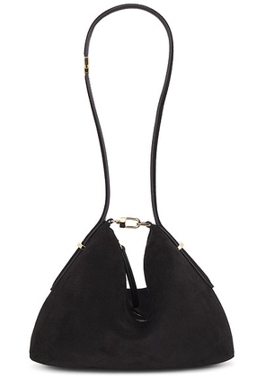 Toteme Suede Scoop Wristlet Bag in Black - Black. Size all.