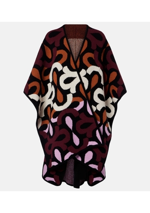 La DoubleJ Maiolika wool jacquard cape