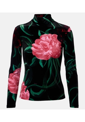 La DoubleJ Floral turtleneck top