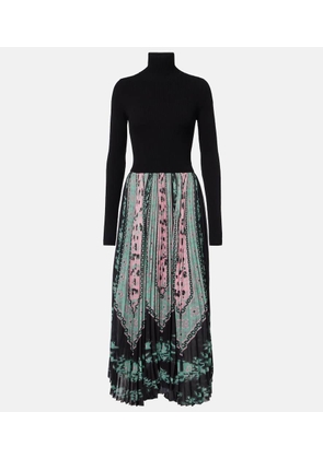 La DoubleJ Moondance plisse satin midi dress