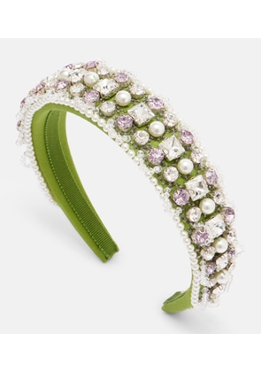 Valentino Embellished wool and silk headband