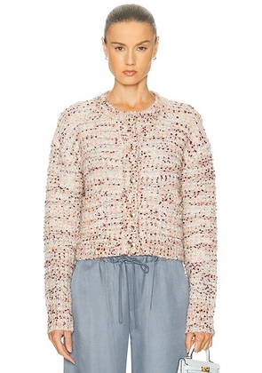 SABLYN Helena B Cropped Double Pocket Cardigan in Multi - White. Size L (also in M, S, XS).