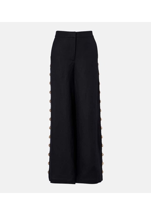 Simkhai Linen-blend wide-leg pants
