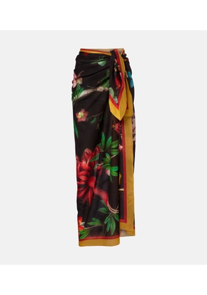 La DoubleJ Zooflora Placee cotton beach cover-up