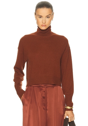 SABLYN Sable Turlteneck Sweater in Mahogany - Rust. Size L (also in ).