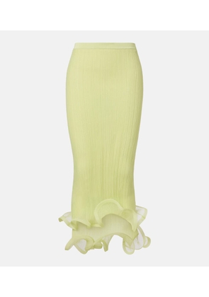 Simkhai Ruffled midi skirt