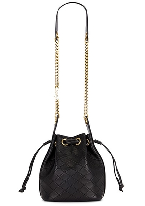 Saint Laurent Small Cassandre Quilted Bucket Bag in Nero - Black. Size all.