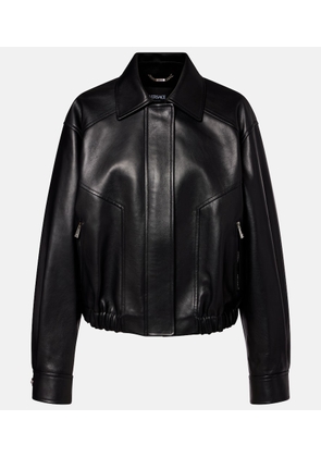 Versace Leather blouson jacket