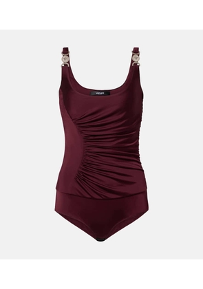 Versace Medusa ruched jersey bodysuit
