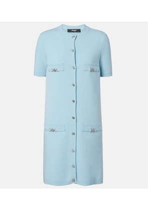 Versace Medusa wool and cashmere shirt dress