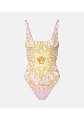 Versace Spring Barocco open-back swimsuit
